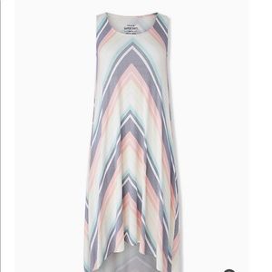 Torrid size 1 chevron stripped high low dress